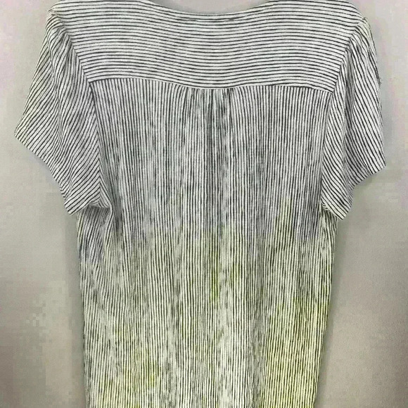 Cable & Guage Women's Black and White Short Sleeve Button Up Shirt Size L - Picture 5 of 11
